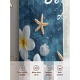 thumbnail image 6 of Life Is Better At The Beach Sheer Curtains 45 Inch Long 2 Panels, Summer Ocean Starfish Flower Seashell Light Filtering Rod Pocket Curtains, Sheer Voile Drapes for Living Room Bedroom, 52"x45", 6 of 8