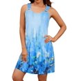 thumbnail image 4 of Vestido de verano Bluetime 2025 Boho sin mangas con bolsillos azul, 4 of 6