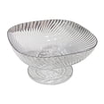thumbnail image 4 of Escurridor de pedestal, recipiente para fruteros, platos para aperitivos, dulces, verduras, plato de drenaje para Plateado transparente, 4 of 9
