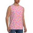 thumbnail image 2 of Bingfone Pink Donut Pattern Men's Tank Tops Workout Sleeveless Tee Shirts Running Beach Tanks for Men-3X-Large, 2 of 8