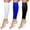 Black, White, Blue, variant on 3 Pairs Calf Compression Sleeves for Men And Women Football Leg Sleeve Footless Compression Sock for Running Athlete Cycling