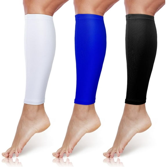 3 Pairs Calf Compression Sleeves for Men And Women Football Leg Sleeve Footless Compression Sock for Running Athlete Cycling