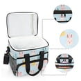 thumbnail image 6 of FORMRS Insulated Cooler Bag 24 Cans Capacity Soft Leakproof Lunch Box with Side Pockets, Cute Rabbits, 6 of 7