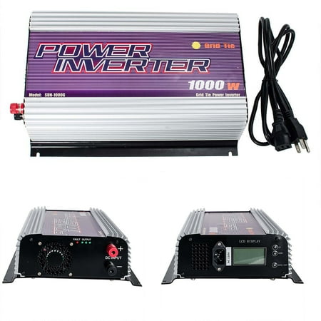 110v Dc Lcd iMeshbean LCD Display 1000W DC 22V-60V TO AC 110V MPPT Grid Tie Inverter Pure Sine Wave for Solar Panel System Stackable USA ()