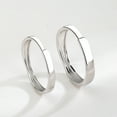thumbnail image 4 of Sterling Silver Couple Rings Korean Letters Numbers Text Design Electroplating Promise Rings Anniversary Online, 4 of 5
