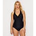 thumbnail image 4 of Women's Pour Moi 6011 Splash Underwire Halter Tankini Swim Top (Black 32F), 4 of 4