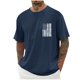 thumbnail image 1 of Tops para hombre, blusas y camisas de cuello redondo y manga corta para hombre, blusas casuales de cuello redondo con estampado de moda para hombre, blusas de cuello redondo y manga corta, camisas par, 1 of 5