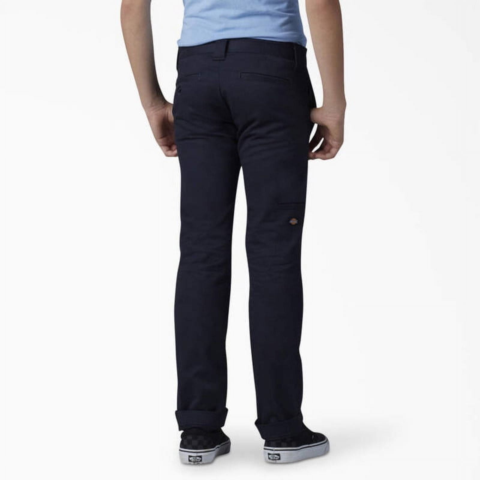 Dickies Boys' FLEX Skinny Fit Double Knee Pants, Dark Navy, 12