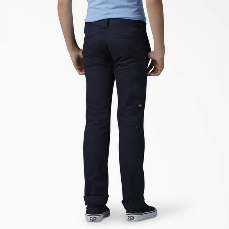 Dickies Boys' FLEX Skinny Fit Double Knee Pants, Dark Navy, 16
