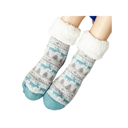 

Women 1 Pair Long Thicken Fleece Lined Socks Thermal Soft Cozy Slipper Sock Gift