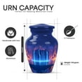 thumbnail image 3 of Yatskia Blue Waterfall Little Cremation Urn for Ashes Adult Mom and Dad, Large Funeral Burial Urns for Human Ashes Adult, (Classic 10 Inch and 3 Inch), 3 of 8