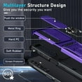 thumbnail image 4 of KOMI Compatible with Samsung Galaxy A16 5G Case Built in Slide Camera Lens Cover+Screen Protector+Finger Ring Holder Kickstand,Heavy Duty Shockproof Full Body Phone Cover,2025 Purple, 4 of 5