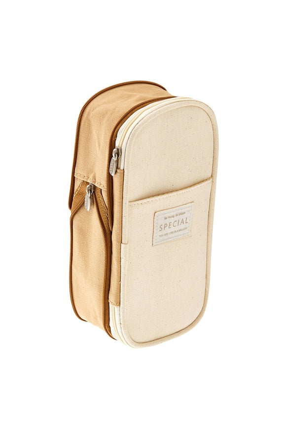 Storage & Organization Clearance! Three-hole Pencil Case Single Zipper Transparent PVC Document Storage Bag Detachable Folder Large Capacity Pencil Case