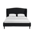 thumbnail image 4 of Posh Living RBD478-03CLQ-UE Adelyne Linen Platform Bed for Unisex, Charcoal - Queen Size, 4 of 20