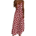 thumbnail image 2 of SMihono Robe Maxi Bohème d'Été pour Femmes Grande Taille Mode Décontractée d'Été avec Poches Sans Manches Imprimé Dentelle Col en V Robe de Plage Robe d'Été, 2 of 4