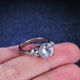 thumbnail image 3 of Anillo de plata S925 Anillo de diamantes Mossan de 3 quilates Anillo de diamantes en forma de corazón para mujer Anillo de bodas con forma de huevo de paloma, 3 of 5