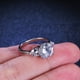 thumbnail image 5 of Anillo de plata S925 Anillo de diamantes Mossan de 3 quilates Anillo de diamantes en forma de corazón para mujer Anillo de bodas con forma de huevo de paloma, 5 of 5