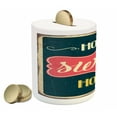 thumbnail image 2 of Saying Piggy Bank, Weathered Looking Retro Sixties Style Sign Image with Phrase, Ceramic Coin Bank Money Box for Cash Saving, 3.6" X 3.2", Multicolor, by Ambesonne, 2 of 4