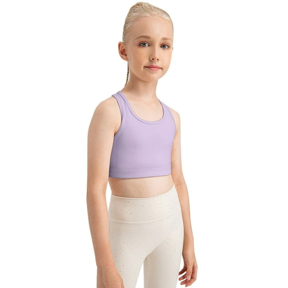 GYRATEDREAM Girls Dance Tank Tops Racerback Sleeveless Top for Gymnastics and Dancewear Yoga Tank Athletic Sports Vest for 6-7 Years