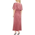 thumbnail image 3 of Bon Rapport Qualité-Prix, Robe en Velours Unie pour Femme à Manches Courtes et Col Rond, Robe en Velours, Robe à Manches Courtes, Robe à Col Rond Décontractée et Mignonne/100 % Polyester, Rose, Sopatenor, 3 of 8