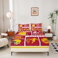 thumbnail image 3 of Erosebridal Football Bed Sheets Set Twin,Rugby Sheet Set for Fan,Sports Sheets,Football City Flat Fitted Sheet with 1 Pillowcase for Bedroom(Arizona), 3 of 6