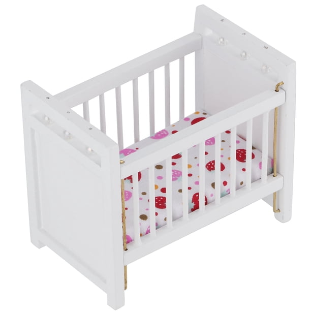 Cama para muñecas, camas para muñecas, cama de madera para muñecas, muebles para muñecas, ropa de cama para muñecas, cama para muñecas para casa de muñecas