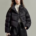 thumbnail image 4 of UPPADA Winter Coats for Women's Warm Puffer Coats Warm Jacket Zip Up Casual Jacket Baggy Short Coats Winter Coat Puffer Jackets with Pockets,Womens Fall Jackets with Hood Black,L, 4 of 4