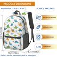 thumbnail image 3 of Dinosaur and Text White Pattern 17" School Backpacks for Teens,Waterproof Oxford Fabric,S-Shape Padded Straps for School,Travel,Hiking,Camping, 3 of 6