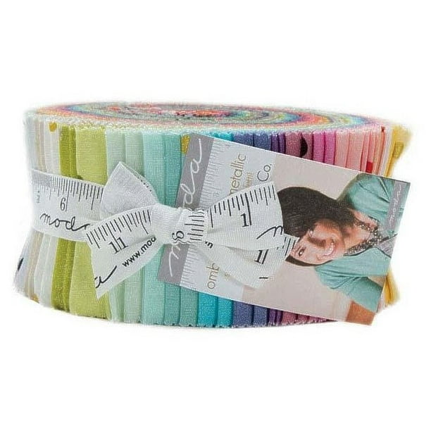 ombre-confetti-metallic-jelly-roll-2-5-cotton-strips-by-v-co-for-moda-walmart