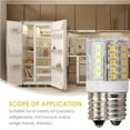 thumbnail image 4 of 1Pc E14 3W LED Fridge Light Bulb Refrigerator Corn Warm Bulb LED Replace SMD2835 White Lamp H1X8, 4 of 6
