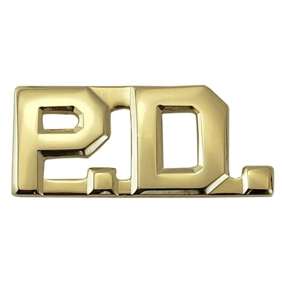 Hero's Pride P.D. Die Struck Letters – Gold Finish – 1/2" – Pair