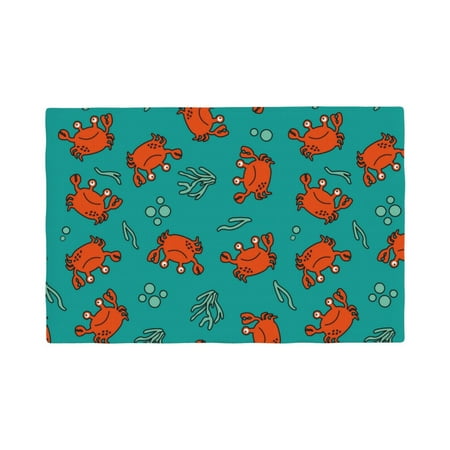 

Placemats Set of 4 / 6 Colorful Crab Placemats for Dining Table Indoor/Outdoors Heat Resistant Washable Placemats 18 x 12