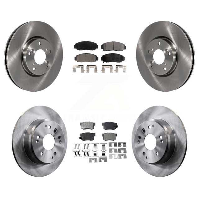 Transit Auto Front Rear Disc Brake Rotors and Semi-Metallic Pads Kit for Car 2004-2005 Acura TL Automatic transmission K8F-101163