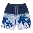 thumbnail image 1 of Men's Beach Shorts Quick-Dry Swim Trunks with Mesh Lining & Velcro Pocket, 1 of 8