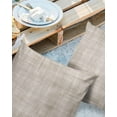 thumbnail image 3 of Outdoor Throw Pillow Cover Farm Rustic Burlap Linen Texture Waterproof Cushion Covers 2 Pack Vintage Lattice Lines Stripe Pillow Cases Home Decoration for Patio Garden Couch Sofa, 3 of 7