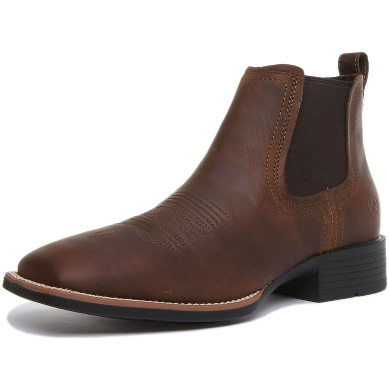 Men's Ariat Booker Ultra Square Toe Ankle Boots - The Boot Store