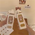 thumbnail image 2 of Botella de agua de oso Kawaii con pajita, botella de agua cuadrada portátil de plástico para deportes para niñas lindas, tazas de agua para té y jugo, 700ml (blanco, 700ml) JAMW Sencillez, 2 of 5