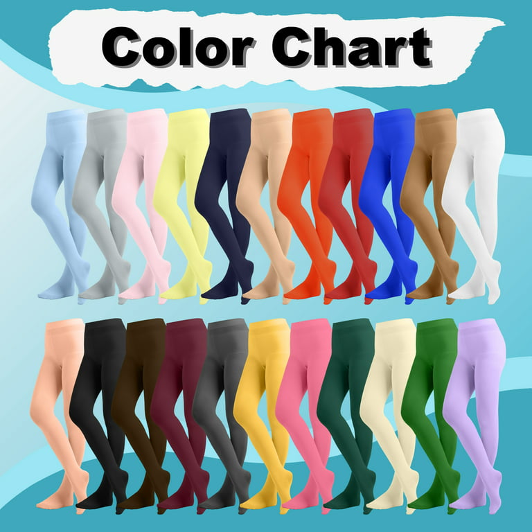 4 Pairs Women Footed Tights Solid Color Opaque Tights Summer 3