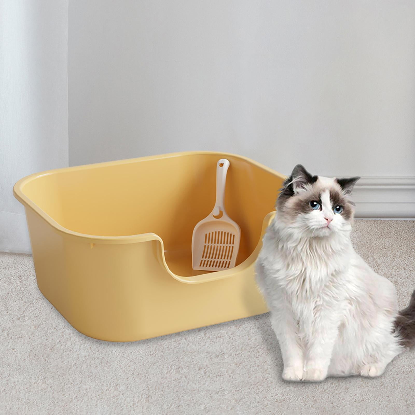Bvdfgk Cat Litter Basin Cat Heighten Cats Litter Pan Reusable Anti ing Yellow