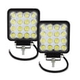 thumbnail image 1 of 2 piezas de 4 pulgadas de barra de luz de trabajo LED cuadrada para conducción de vainas de luz de inundación para todoterreno, SUV, barco, Jeep, ruck, 1 of 5