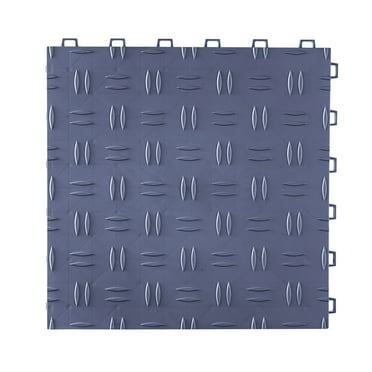 SKYSHALO 12x12" 50-Pack Interlocking Garage Tiles Black Garage Floor Tiles