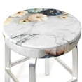 thumbnail image 6 of Goofa Pumpkin And White Marble Printed Stool Covers Round, Waterproof Round Bar Stool Covers Anti-Slip Round Bar Stool Seat Cover with Elastic Bands Durable -14 inch, 6 of 7