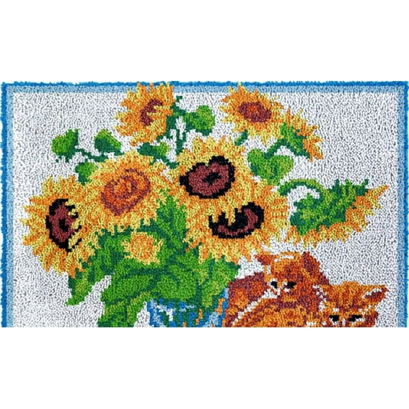 Sunflower Cats | Rug Making Latch Hooking Kit