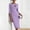 Purple, variant on Prom Cocktail Dresses for Women Solid Colors Formal 3/4 Sleeve Bodycon Dresses Crew Neck Cut Out Business Slim Fit Midi Dresses