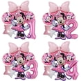 thumbnail image 2 of Juego de Globos de aluminio de Minnie Mouse rosa de Disney, decoración de fiesta de cumpleaños para niña, 1, 2, 3, 4, 5, 6 y 7, suministros para baby shower, 1 Juego, 2 of 4