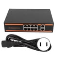 thumbnail image 2 of PoE Switch, 10 Port Gigabit Ethernet PoE Switch, Unmanaged 802.3af Compliant PoE Switch, Plug And Play, For Router, NVR Connections, IP Cameras, VoIP Phones, 2 of 8