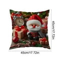 thumbnail image 3 of Horivan 1 Packs Christmas Pillow Covers 17x17 Soft Plush Hidden Zipper Holiday Home Decor for Living Room Bedroom Seasonal Throw Pillow Cases, 3 of 6