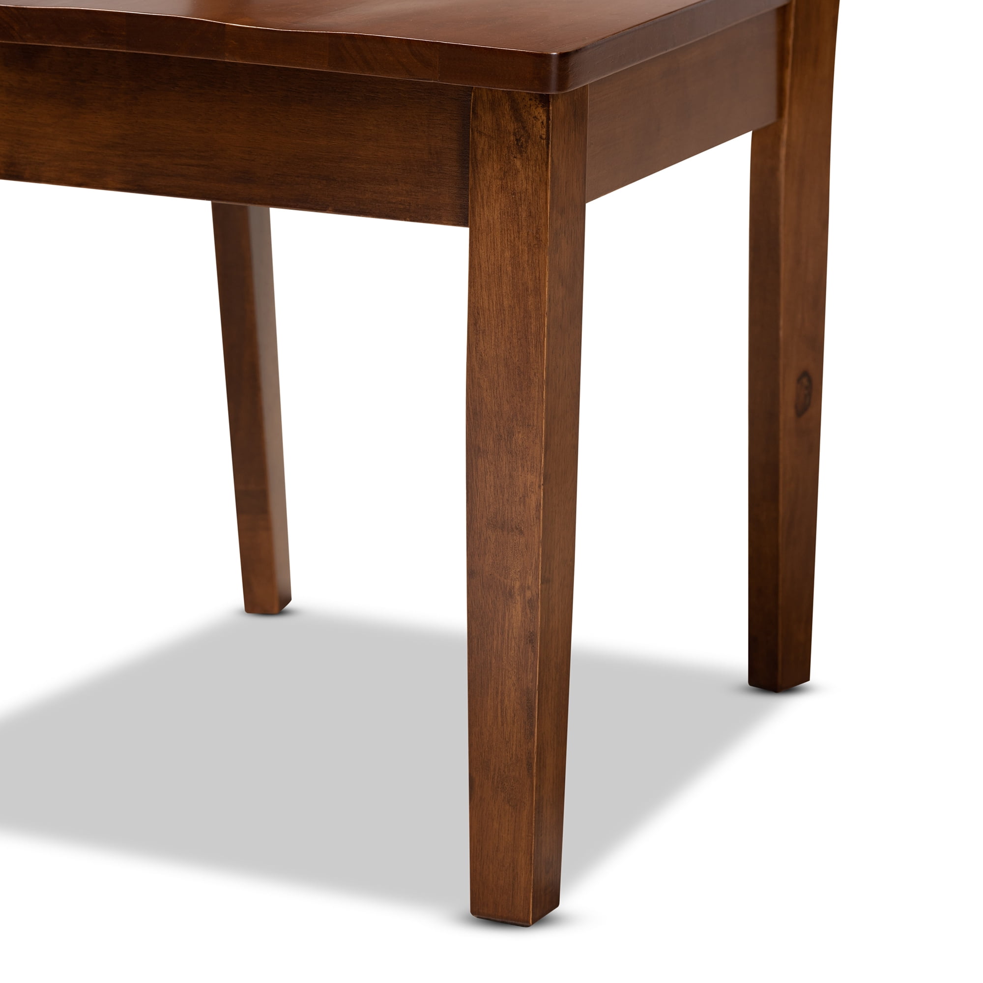 Baxton Studio Nicolette Dining Chair, Set of 2, Walnut Brown