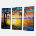 thumbnail image 3 of Designart ' Tree Near The Lake in Evening ' Traditional Canvas Wall Art Print, 3 of 3
