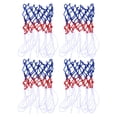 thumbnail image 1 of EeaseCA 4 Pcs Filets Tressés en Nylon Tricolore Filets de Taille Régulière Filets de Basketball Professionnels, 1 of 7